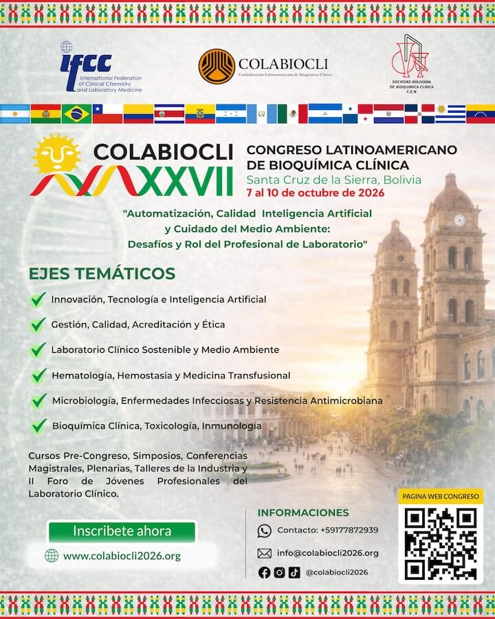 Santa Cruz de la Sierra se prepara para recibir el evento científico más importante de la Bioquímica Clínica Latinoamericana